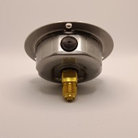 Манометр виброустойчивый WKP1007 (M637PFL0) на 100 бар, ⌀ 63 мм, G 1/4" фланцевый, глицериновый