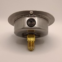 Манометр виброустойчивый WKP1007 (M637PFL0) на 160 бар, ⌀ 63 мм, G 1/4" фланцевый, глицериновый