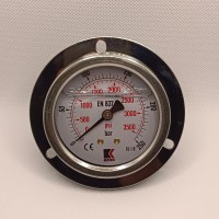 Манометр виброустойчивый WKP1007 (M637PFL0) на 250 бар, ⌀ 63 мм, G 1/4" фланцевый, глицериновый Манометр виброустойчивый WKP1007 (M637PFL0) на 250 бар, ⌀ 63 мм, G 1/4" фланцевый, глицериновый