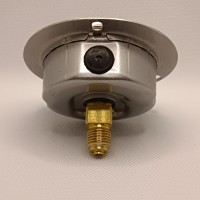 Манометр виброустойчивый WKP1007 (M637PFL0) на 315 бар, ⌀ 63 мм, G 1/4" фланцевый, глицериновый