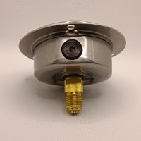 Манометр виброустойчивый WKP1007 (M637PFL0) на 400 бар, ⌀ 63 мм, G 1/4" фланцевый, глицериновый