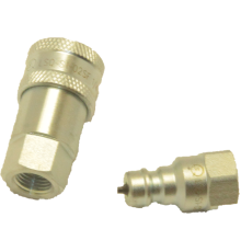 БРС ТИП А, 1/4BSP, ниппель+розетка, 345 бар, цинк., S1-02, Китай