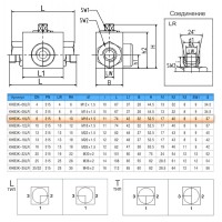 Кран шаровый трехходовой VH3V-16-1.5 HFD резьба М16х1.5 10LR до 315 бар тип L