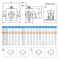 Кран шаровый трехходовой VH3V-20-1.5 HFD резьба М20х1.5 12SR до 315 бар тип L / усиленный