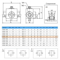 Кран шаровый трехходовой VH3V-24-1.5 HFD резьба М24х1.5 16SR до 315 бар тип L / усиленный