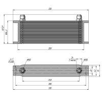 Радиатор масляный TH248-13-304 289х100х51 мм,  JIC AN10 ☰ 13 секций EURO Style