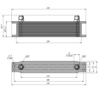 Радиатор масляный TH248-9-304 289х69х51 мм,  JIC AN10 ☰ 9 секций EURO Style