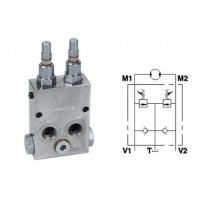 Клапан предохранительный сдвоенный VAUAC 3/4" 50-400 BAR