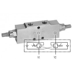 Клапан тормозной  двусторонний VBCD 1/2" DE/A