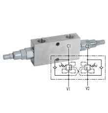 Клапан тормозной  двусторонний VBCD 1/2" DE CC