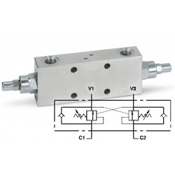 Клапан тормозной  двусторонний VBCD 1 3/8" DE/FL