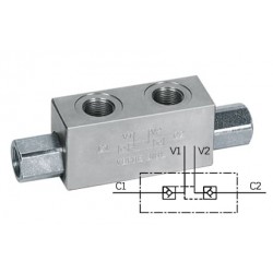 Гидрозамок двусторонний VBPDE 1/4" L