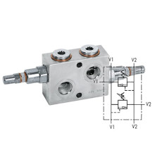 Клапан предохранительный перекрёстный VMPDI 1/2" 10-180 BAR