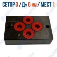 Плита монтажная G34 10/02 - M14х1.5 стальная на 1 модуль CETOP 3 / Ду 6 мм