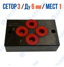 Плита монтажная G34 10/02 - M14х1.5 стальная на 1 модуль CETOP 3 / Ду 6 мм