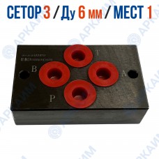 Плита монтажная G34 10/02 - M14х1.5 стальная на 1 модуль CETOP 3 / Ду 6 мм