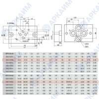 Плита G34 10/02 - M14х1.5 на 1 модуль CETOP 3 / Ду 6 мм (сталь)