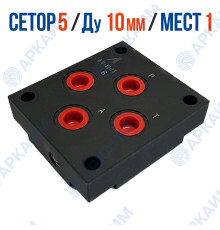 Плита монтажная G67/02 - M22х1.5 стальная на 1 модуль CETOP 5 / Ду 10 мм