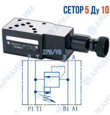 Предохранительный клапан модульный ZPB10VB CETOP 5 / Ду 10 мм