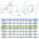 Угловой фланец ADP-DRA-3-40-1/2 M6*20 Hydro Pack (Турция)