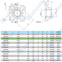 Прямой фланец ADP-EDZA-30-3/8 M6*20 Hydro Pack (Турция)