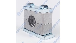 Зажим G1 для трубок и шлангов ⌀ 25 мм усиленный одинарный, колодки алюминиевые