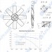 Крыльчатка PAG.450.8-8.P3HR.30°.40.56-4 полиамидная