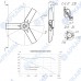 Крыльчатка антистатическая PAGAS.450.6-3.P3HR.30°.30.41-3