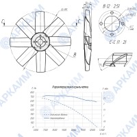 Крыльчатка антистатическая PAGAS.450.8-8.P3HR.35°.40.56-4