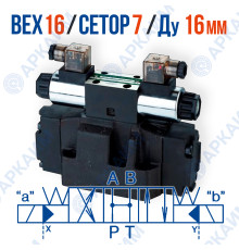 Распределитель ВЕХ 16 14 Г24 CETOP 7 / Ду 16 мм / 24 В