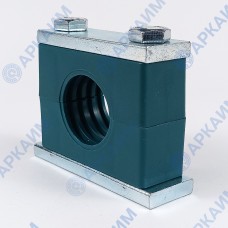 Зажим G1 для трубок и шлангов ⌀ 40 мм усиленный одинарный / пластиковая колодка / приварная пластина