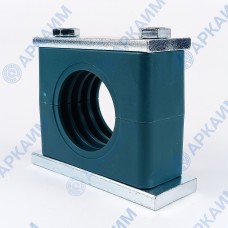 Зажим G1 для трубок и шлангов ⌀ 48,3 мм усиленный одинарный / пластиковая колодка / приварная пластина