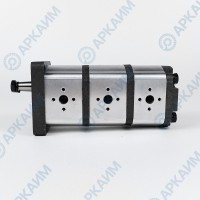 Гидронасос EG2-G-11-11-6-STO-T80-ЕЕ5-EE5-EE4-D-0-0 3-х секционный тандемный [11.1] + [11.1] + [6.1] см3, 2 гр, 1:8 Ø14,7, 2 х Ø19 М8 Ø40 - Ø13 М6 Ø30, правое вращение