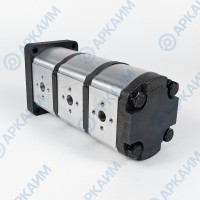 Гидронасос EG2-G-11-11-6-STO-T80-ЕЕ5-EE5-EE4-D-0-0 3-х секционный тандемный [11.1] + [11.1] + [6.1] см3, 2 гр, 1:8 Ø14,7, 2 х Ø19 М8 Ø40 - Ø13 М6 Ø30, правое вращение