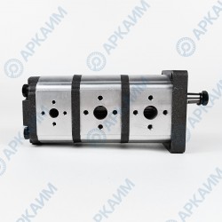 Гидронасос EG2-G-11-11-6-STO-T80-ЕЕ5-EE5-EE4-D-0-0 3-х секционный тандемный [11.1] + [11.1] + [6.1] см3, 2 гр, 1:8 Ø14,7, 2 х Ø19 М8 Ø40 - Ø13 М6 Ø30, правое вращение