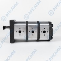 Гидронасос EG2-G-11-4-4-STO-T80-ЕЕ5-EE4-EE4-D-0-0 3-х секционный тандемный [11.1] + [4.2] + [4.2] см3, 2 гр, 1:8 Ø14,7, Ø19 М8 Ø40 - 2 х Ø13 М6 Ø30, правое вращение