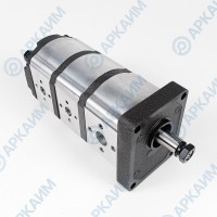 Гидронасос EG2-G-11-4-4-STO-T80-ЕЕ5-EE4-EE4-D-0-0 3-х секционный тандемный [11.1] + [4.2] + [4.2] см3, 2 гр, 1:8 Ø14,7, Ø19 М8 Ø40 - 2 х Ø13 М6 Ø30, правое вращение