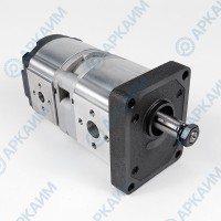 Гидронасос EG2-G-11-6-STO-T80-ЕЕ5-EE4-D-0-0 2-х секционный тандемный [11.1] + [6.1] см3, 2 гр, 1:8 Ø14,7, Ø19 М8 Ø40 - Ø13 М6 Ø30 / Ø13 М6 Ø30, правое вращение