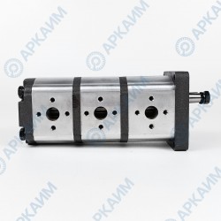 Гидронасос EG2-G-11-11-6-STO-T80-ЕЕ5-EE5-EE4-D-0-0 3-х секционный тандемный [11.1] + [11.1] + [6.1] см3, 2 гр, 1:8 Ø14,7, 2 х Ø19 М8 Ø30 - Ø13 М6 Ø30, правое вращение