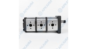 Гидронасос EG2-G-11-11-6-STO-T80-ЕЕ5-EE5-EE4-D-0-0 3-х секционный тандемный [11.1] + [11.1] + [6.1] см3, 2 гр, 1:8 Ø14,7, 2 х Ø19 М8 Ø30 - Ø13 М6 Ø30, правое вращение