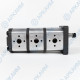 Гидронасос EG2-G-11-11-6-STO-T80-ЕЕ5-EE5-EE4-D-0-0 3-х секционный тандемный [11.1] + [11.1] + [6.1] см3, 2 гр, 1:8 Ø14,7, 2 х Ø19 М8 Ø30 - Ø13 М6 Ø30, правое вращение