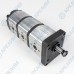 Гидронасос EG2-G-11-11-6-STO-T80-ЕЕ5-EE5-EE4-D-0-0 3-х секционный тандемный [11.1] + [11.1] + [6.1] см3, 2 гр, 1:8 Ø14,7, 2 х Ø19 М8 Ø30 - Ø13 М6 Ø30, правое вращение