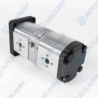 Гидронасос EG2-G-17-17-STO-T80-ЕЕ5-EE5-D-0-0 2-х секционный тандемный [16.7] + [16.7] см3, 2 гр, 1:8 Ø14,7, Ø19 М8 Ø40 - Ø13 М6 Ø30, правое вращение