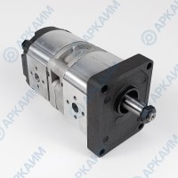 Гидронасос EG2-G-6-6-STO-T80-ЕЕ4-EE4-D-0-0 2-х секционный тандемный [6.1] + [6.1] см3, 2 гр, 1:8 Ø14,7, Ø13 М6 Ø30 - Ø13 М6 Ø30, правое вращение