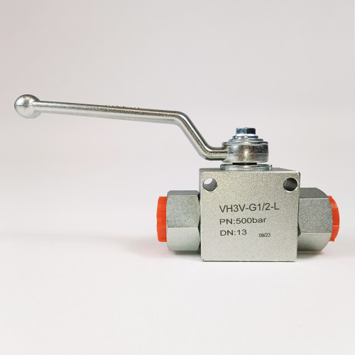 Кран шаровый трехходовой VH3V-G1/2-L HFD резьба G1/2" до 500 бар тип L