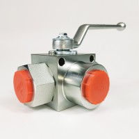 Кран шаровый трехходовой VH3V-G1-L HFD резьба G1" до 315 бар тип L