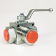 Кран шаровый трехходовой VH3V-G3/4-L HFD резьба G3/4" до 315 бар тип L