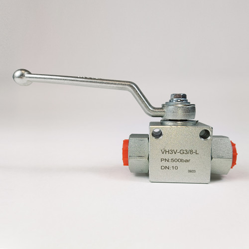 Кран шаровый трехходовой VH3V-G3/8-L HFD резьба G3/8" до 500 бар тип L