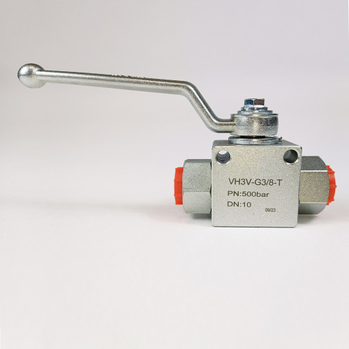 Кран шаровый трехходовой VH3V-G3/8-T HFD резьба G3/8" до 500 бар тип T