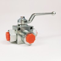Кран шаровый трехходовой VH3V-G3/8-T HFD резьба G3/8" до 500 бар тип T